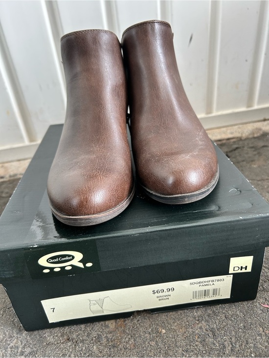 Denver Hayes Shoes - Denver Hayes Dark Brown Leather Ankle Booties